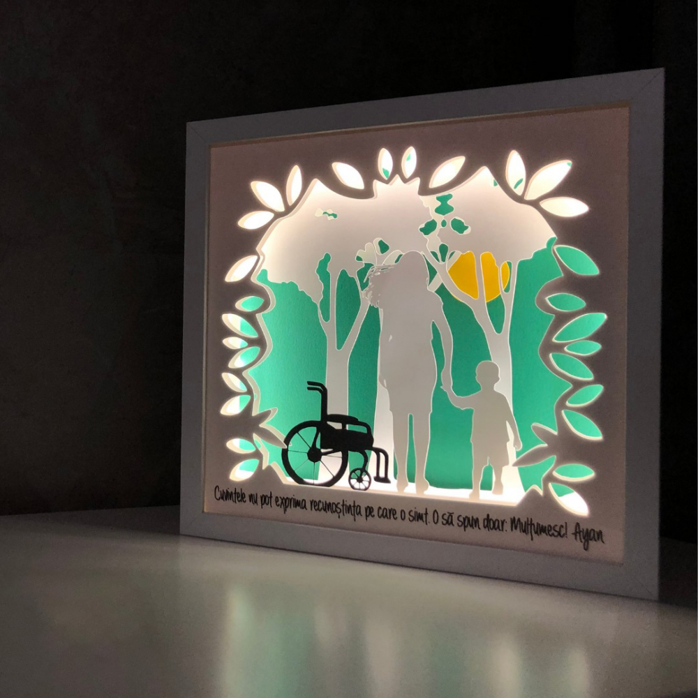 Tablou Luminos Parinti si Copii - Noorhandmadeatelier