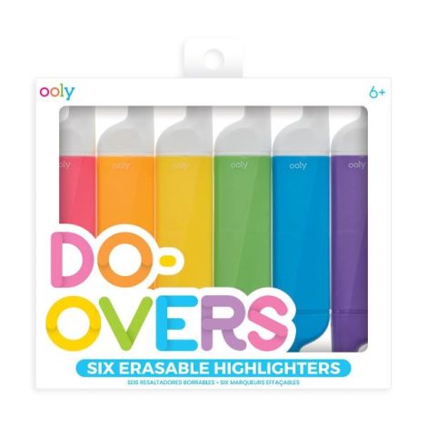 Markere Do-Overs Ooly - Set 6 culori neon ștergibile