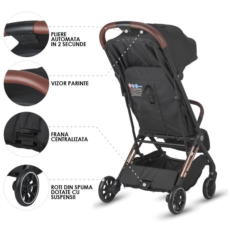 Carucior Coccolle Beyla Gold LE cu Pliere Automata - imagine 7