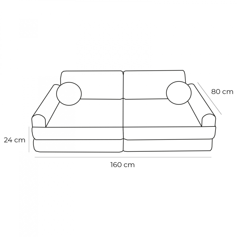 Canapea Modulară Meowbaby® Maro | Confort Premium - imagine 6