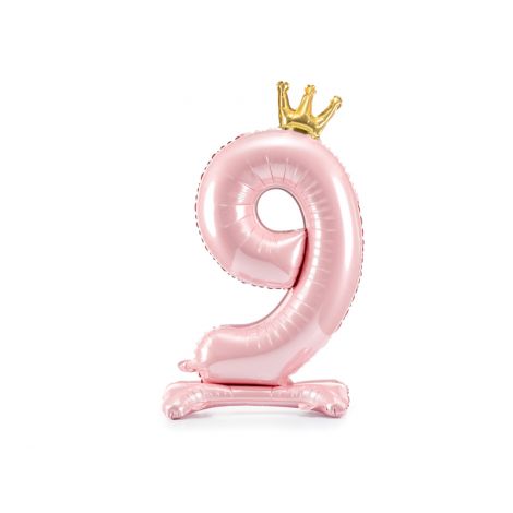 Balon Roz Cifra 9 Party Deco | Decor Petrecere