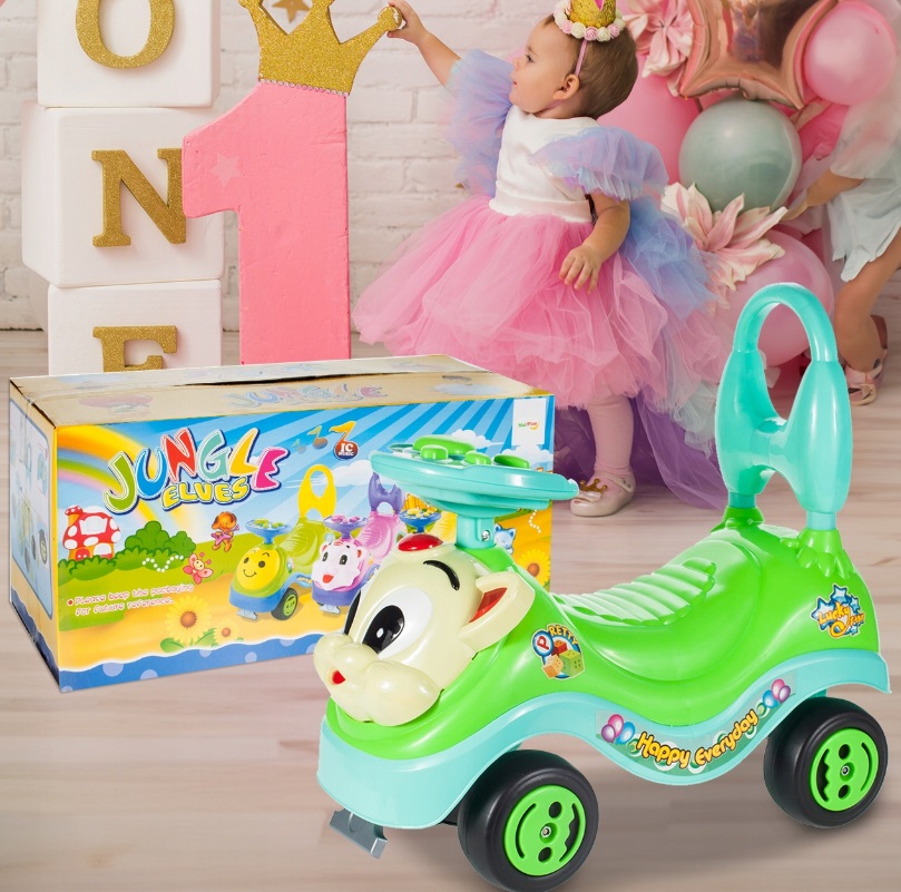 Mașinuță Malplay Kitty Green, fără pedale, cu spătar - imagine 3