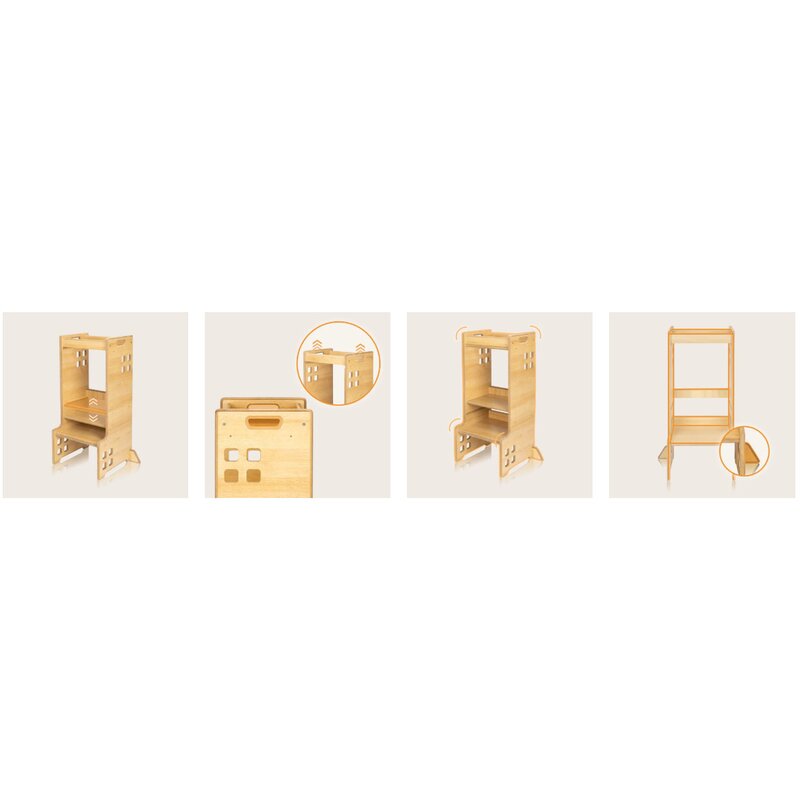 Turn Montessori Lionelo Cass Natur | 3 în 1 - imagine 2
