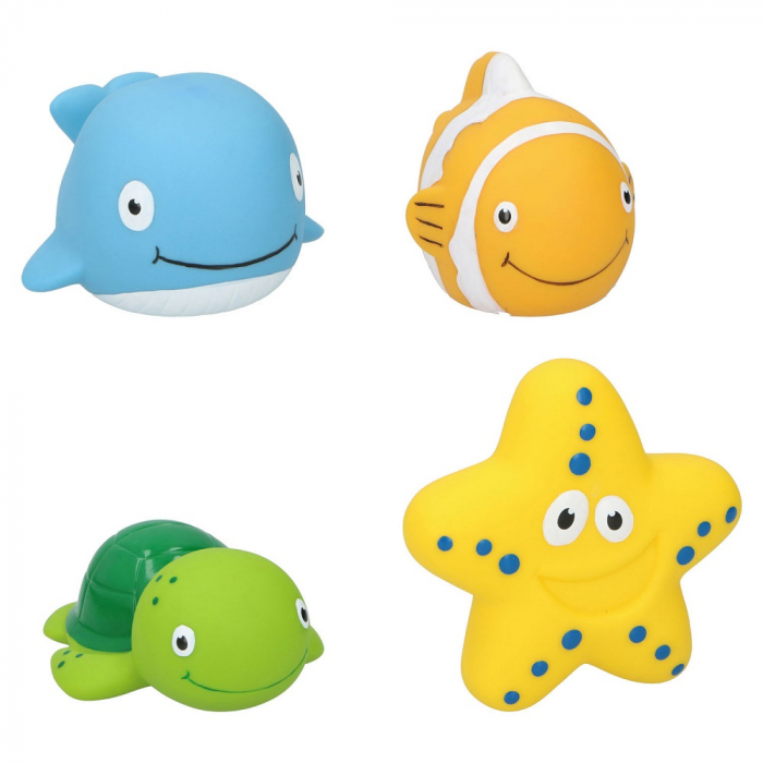 Set 4 jucării de baie Eddy Toys animale marine
