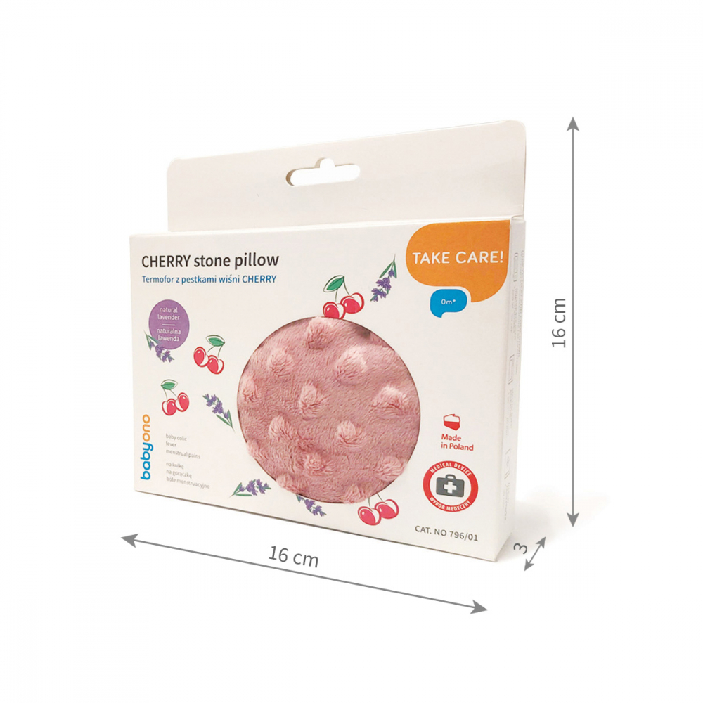 Pernă Sămânțe Cireșe Babyono, Anticolică, Naturală - imagine 3
