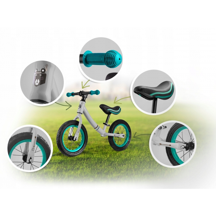 Bicicleta Ricokids Turcoaz 12" Fără Pedale - imagine 2
