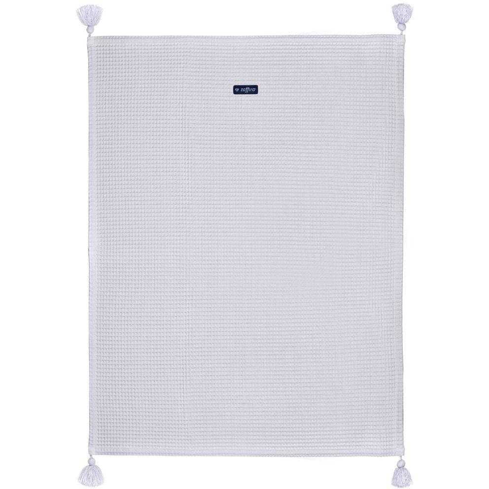 Paturică Waffle Bumbac Womar Zaffiro Gri, 75x100 cm - imagine 2