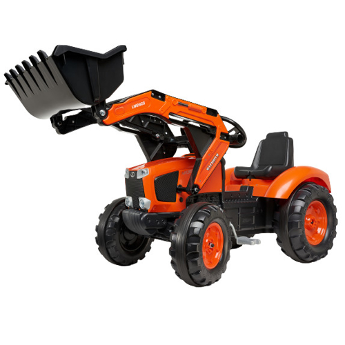 Tractor cu pedale Falk Portocaliu + Escavator