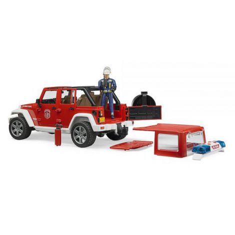 Jeep Wrangler Pompieri Bruder cu Lumini și Sunete - imagine 5