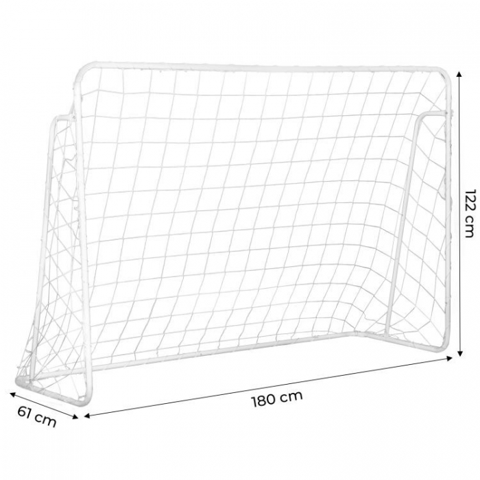 Poarta Fotbal Ecotoys 180x122 cm, Otel - imagine 2