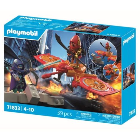 Playmobil Erou cu Drona Ninja - Jucarie Actiune - imagine 3