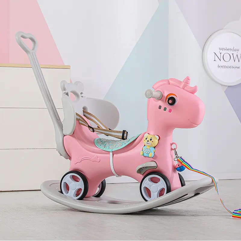 Balansoar 3 in 1 Nichiduta Happy Unicorn Roz - imagine 7