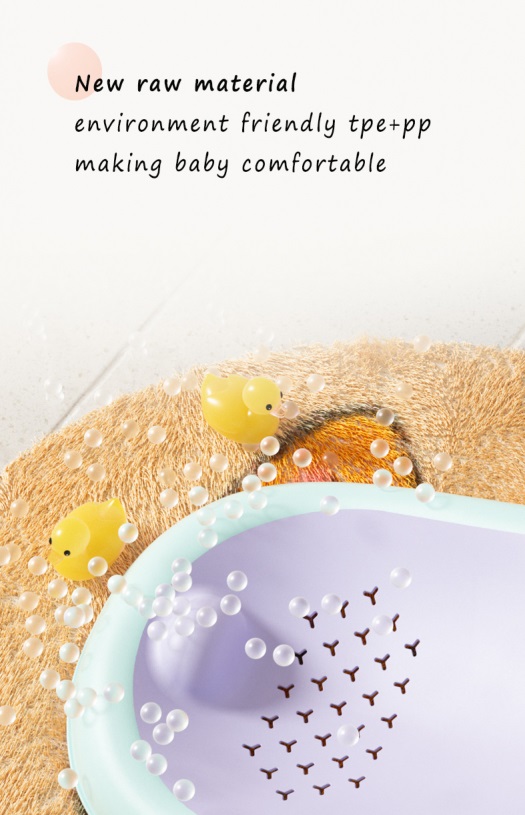 Suport Baie Little Mom Bunny Blue Pliabil, Uscare Rapidă - imagine 5