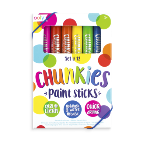 Ooly Chunkies 12 Creioane Tempera fără Murdărie