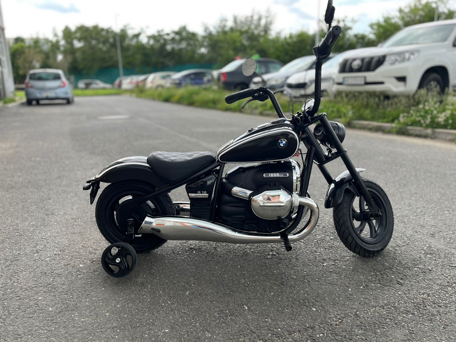 Motocicleta electrica pentru copii BMW R18 24 Volti 200W, viteza 4-16 km/h (sx8628) Negru - Autokids.ro - imagine 12
