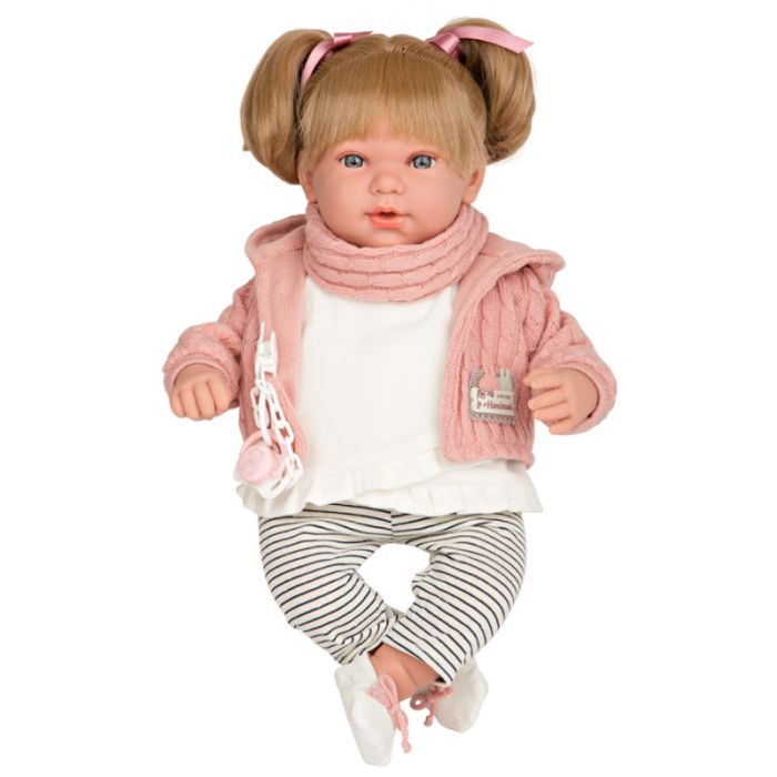Păpușă Arias Iria Elegance 45 cm, Roz-Alb