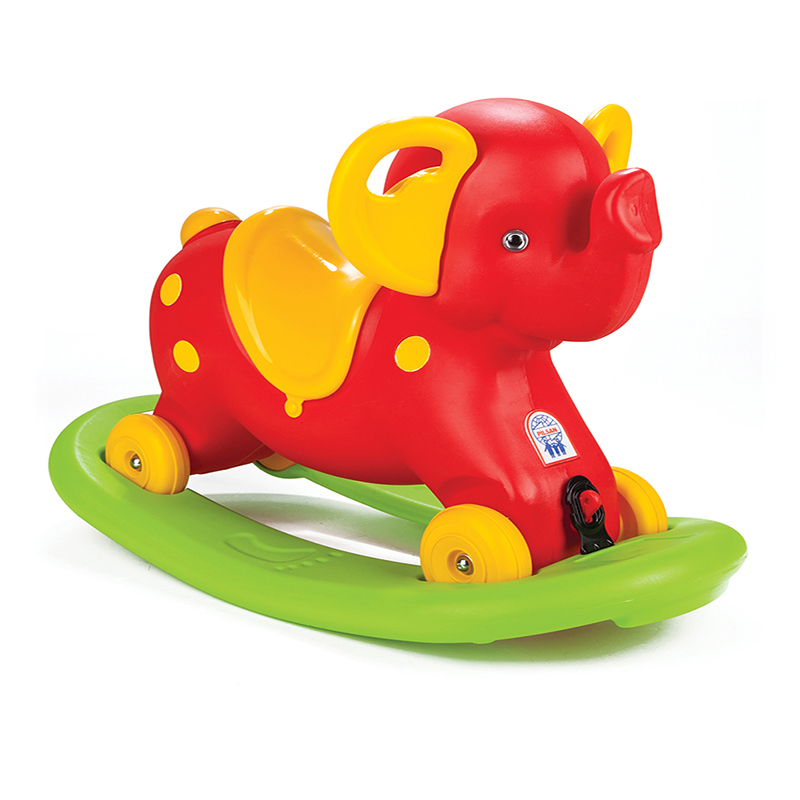 Balansoar Elefant 2 în 1 Pilsan cu Roți și Platformă Roșu