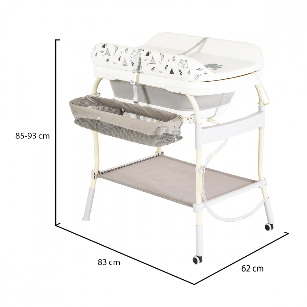 Set Baie Cangaroo Garda 2in1 cu Măsuță și Cada Pliabilă - imagine 3