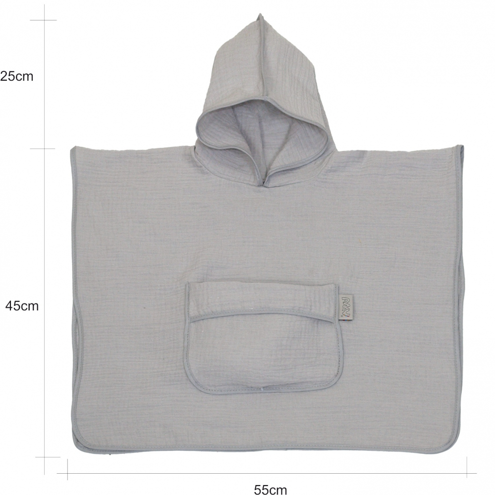 Prosop Poncho Amy Glugă Gri - imagine 4