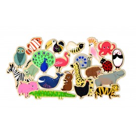 Creează Animale Djeco - Set Colaj Abțibilduri Educativ - imagine 4