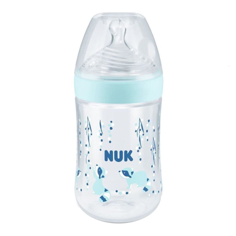 Biberon Nuk Nature Sense PP, 260 ml, Turcoaz, M - imagine 2
