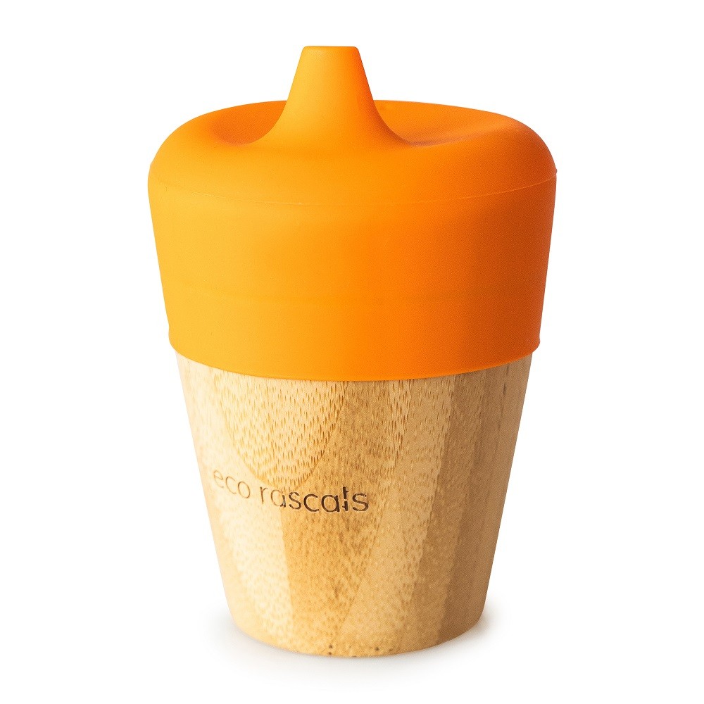 Pahar Bambus 190ml Portocaliu Eco Rascals