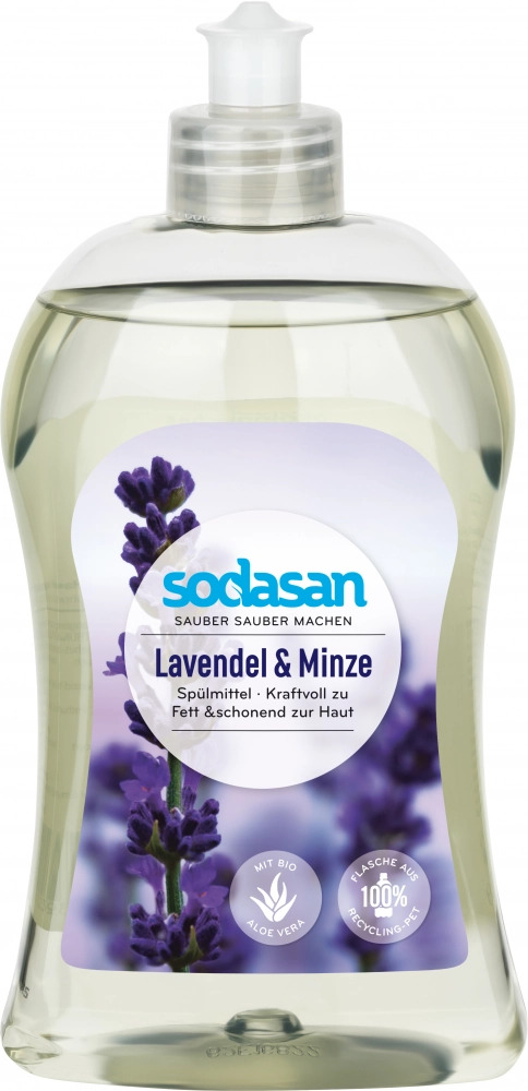 Detergent Vase Bio Sodasan Lavandă & Mentă 500ml