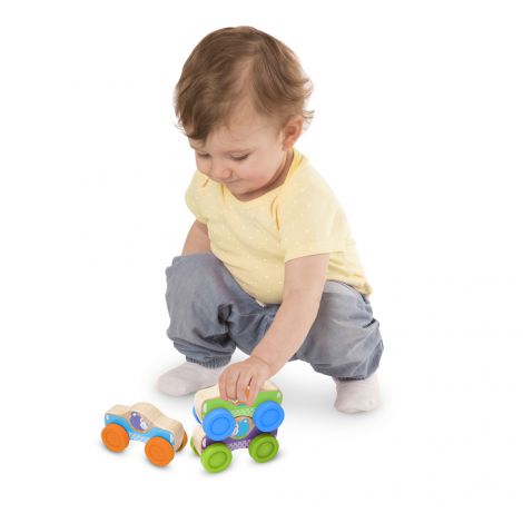 Masinute de stivuit Melissa & Doug cu animale - imagine 4