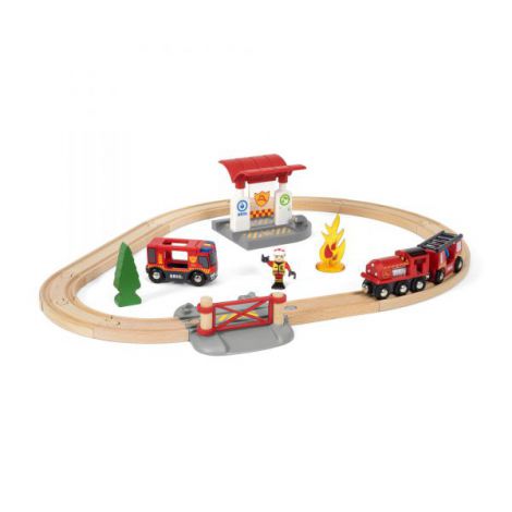 Set Pompieri BRIO 33815 - Trenulet Lemn - imagine 9