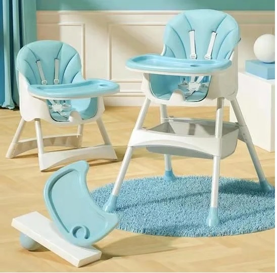 Scaun de Masa 2în1 Little Mom Modern Blue - imagine 2