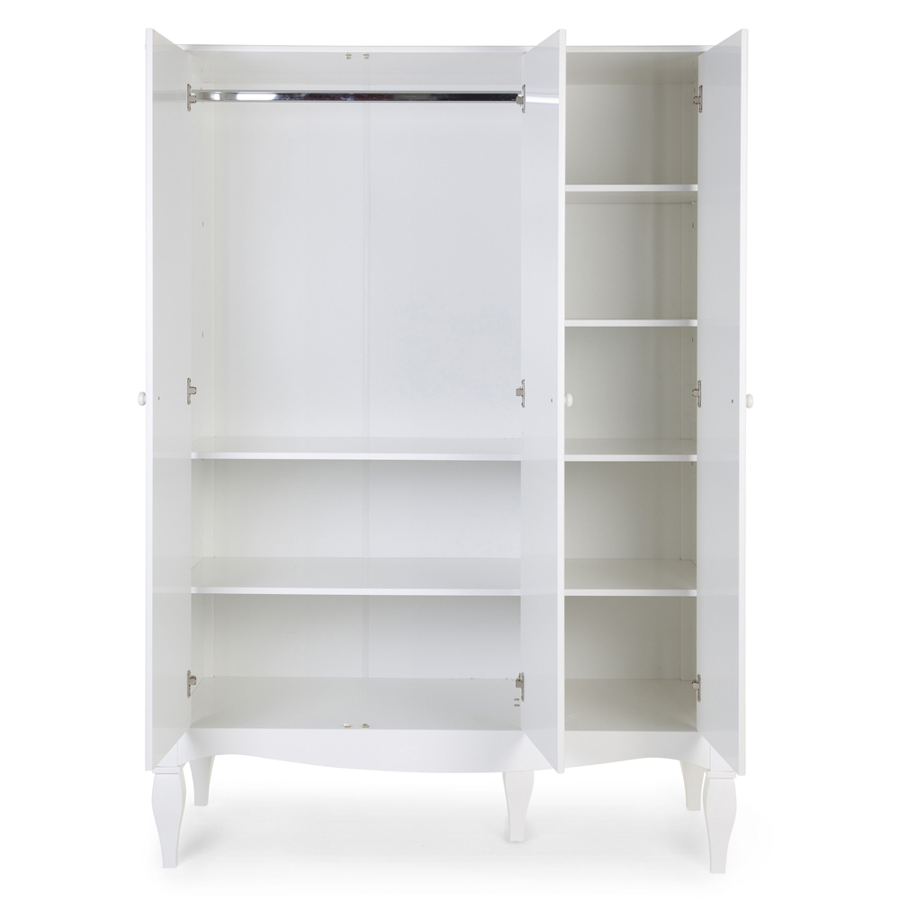 Dulap Childhome Romantic MDF Alb 3 Uși - imagine 2