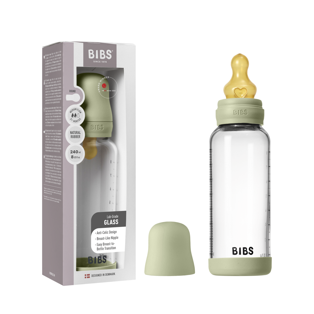 Bibs Biberon Anticolici Sticlă 240ml - Sage - imagine 5