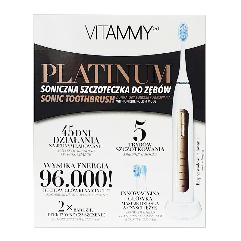 Periuță electrică Vitammy Platinum, 96000 vibrații/min