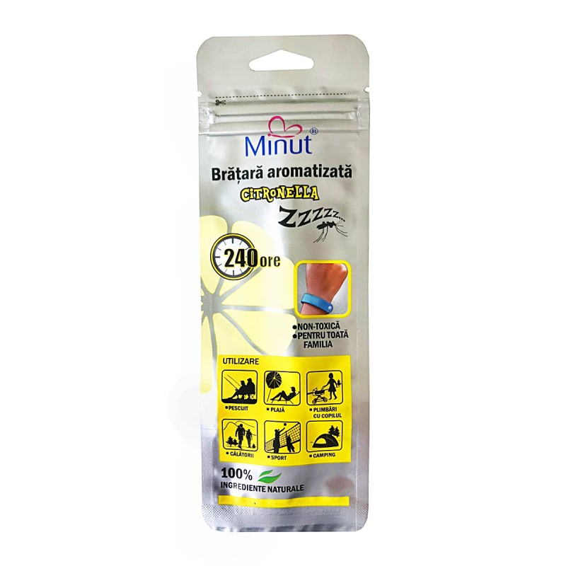 Bratara Citronella Minut Roz Anti-Insecte