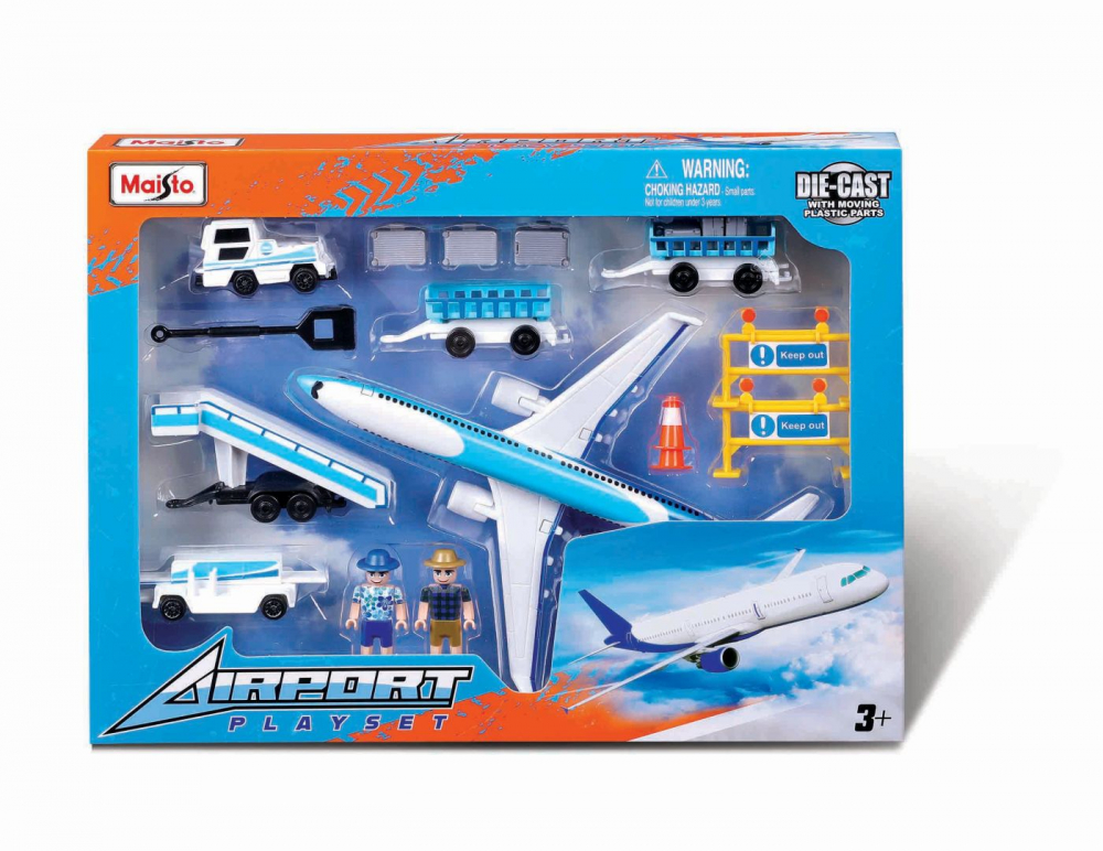 Maisto Set Aeroport Avion Alb - Joc de Rol