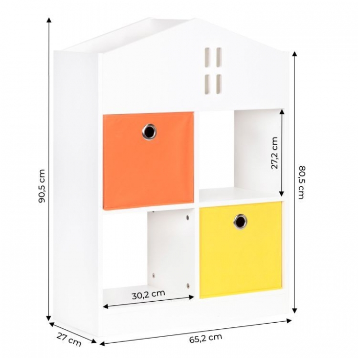 Organizator Jucării Ecotoys ZKB-3, Casuță Lemn - imagine 5