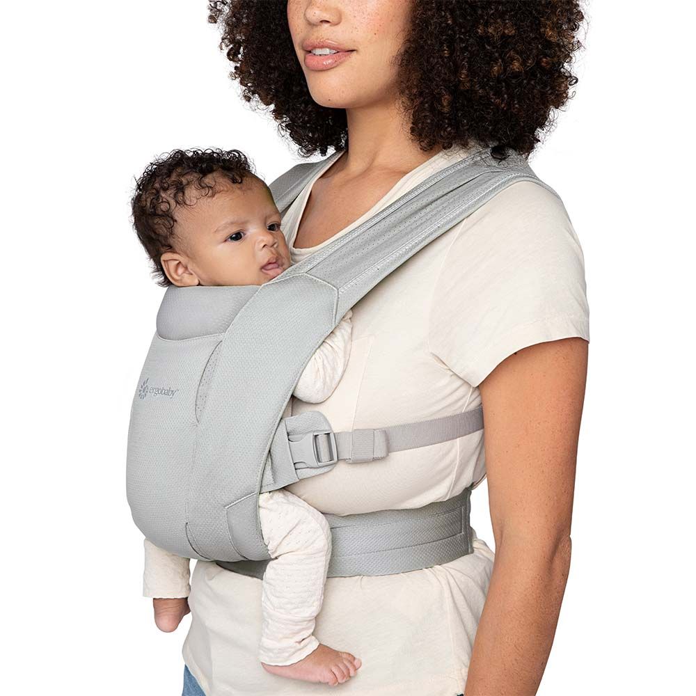 Marsupiu Ergobaby Embrace Soft Grey, Mesh