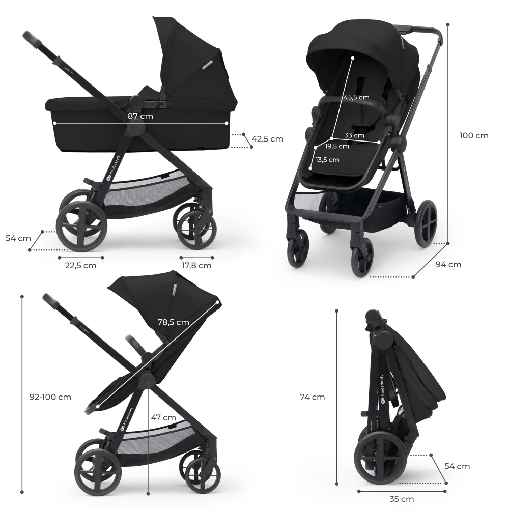 Carucior 3 in 1 Kinderkraft Newly - Până la 22 kg - imagine 3