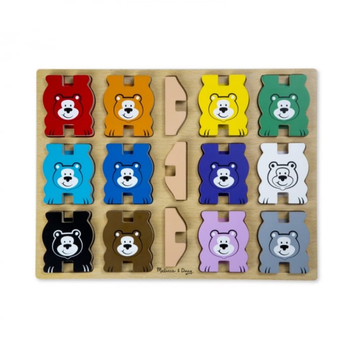 Puzzle Lemn Ursuletii Colorati Melissa & Doug