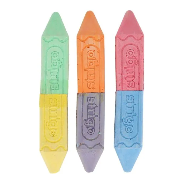 Creta Colorata Dubla Jumbo Strigo, 6 Culori