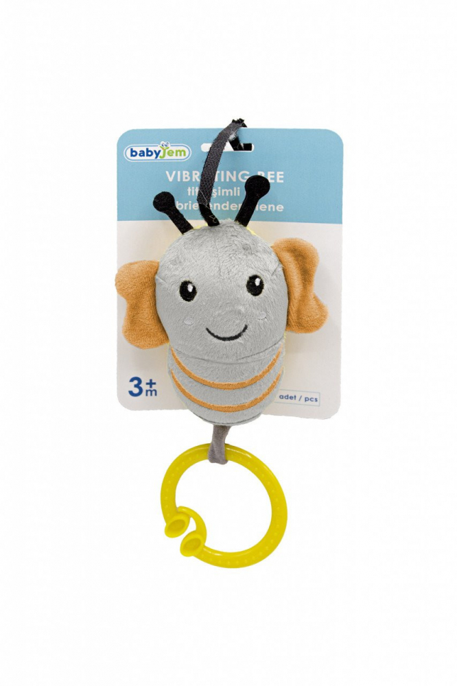 Jucarie Vibratii BabyJem Albinuta Gri 6m+ - imagine 3
