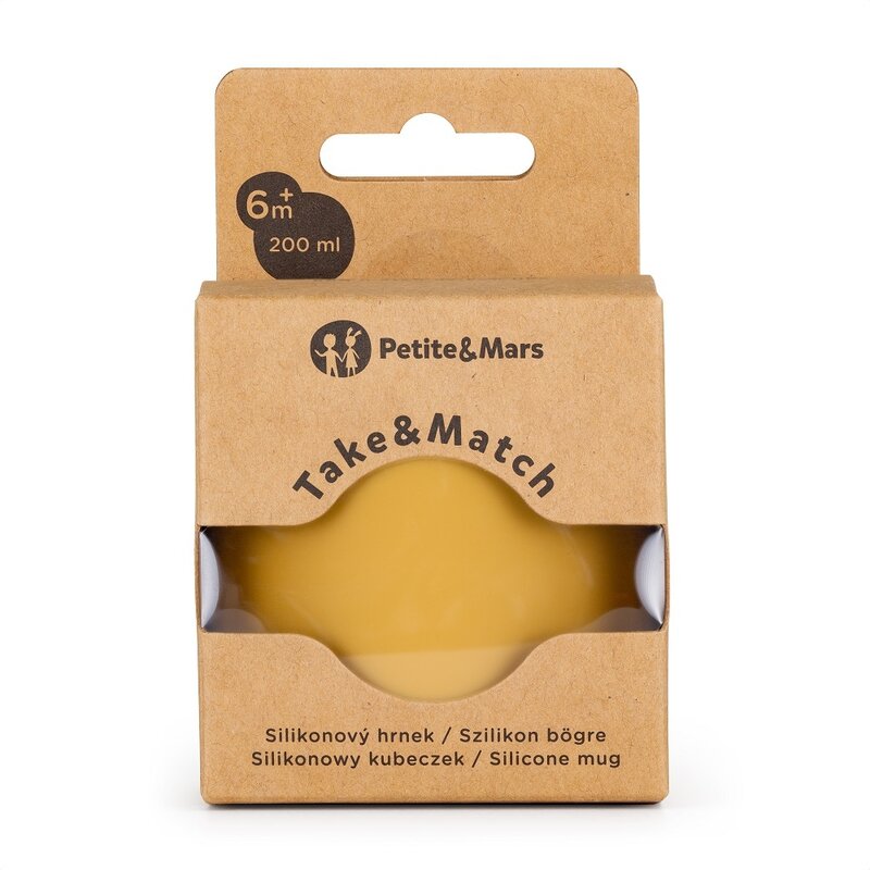 Cănuță Silicon TakeMatch Galben | Petite&Mars