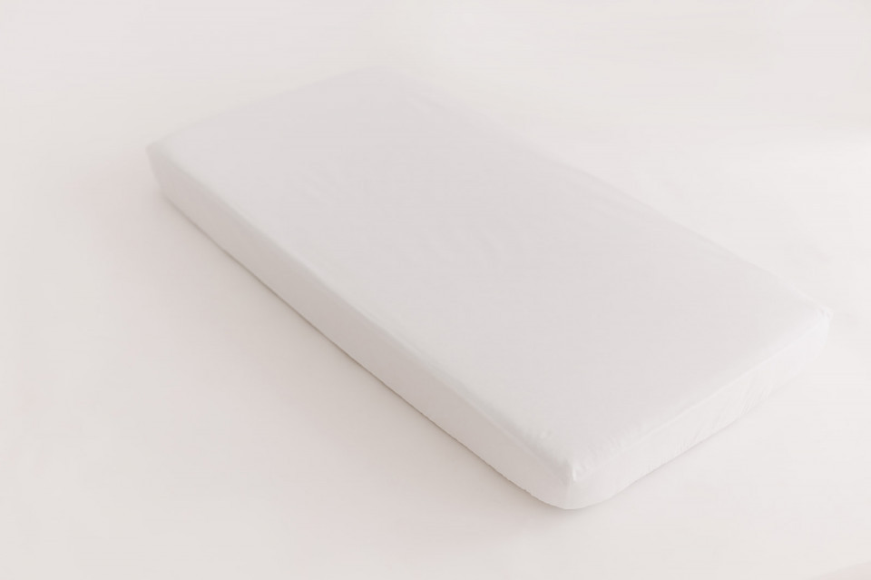 Cearceaf bumbac elastic 120x60 alb Maradalia - imagine 2