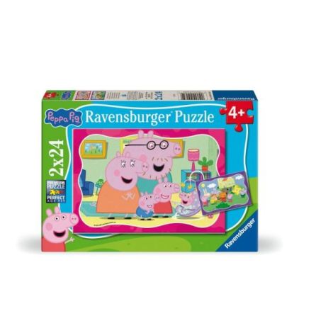 Puzzle Ravensburger Peppa Pig 2x24 piese - imagine 2