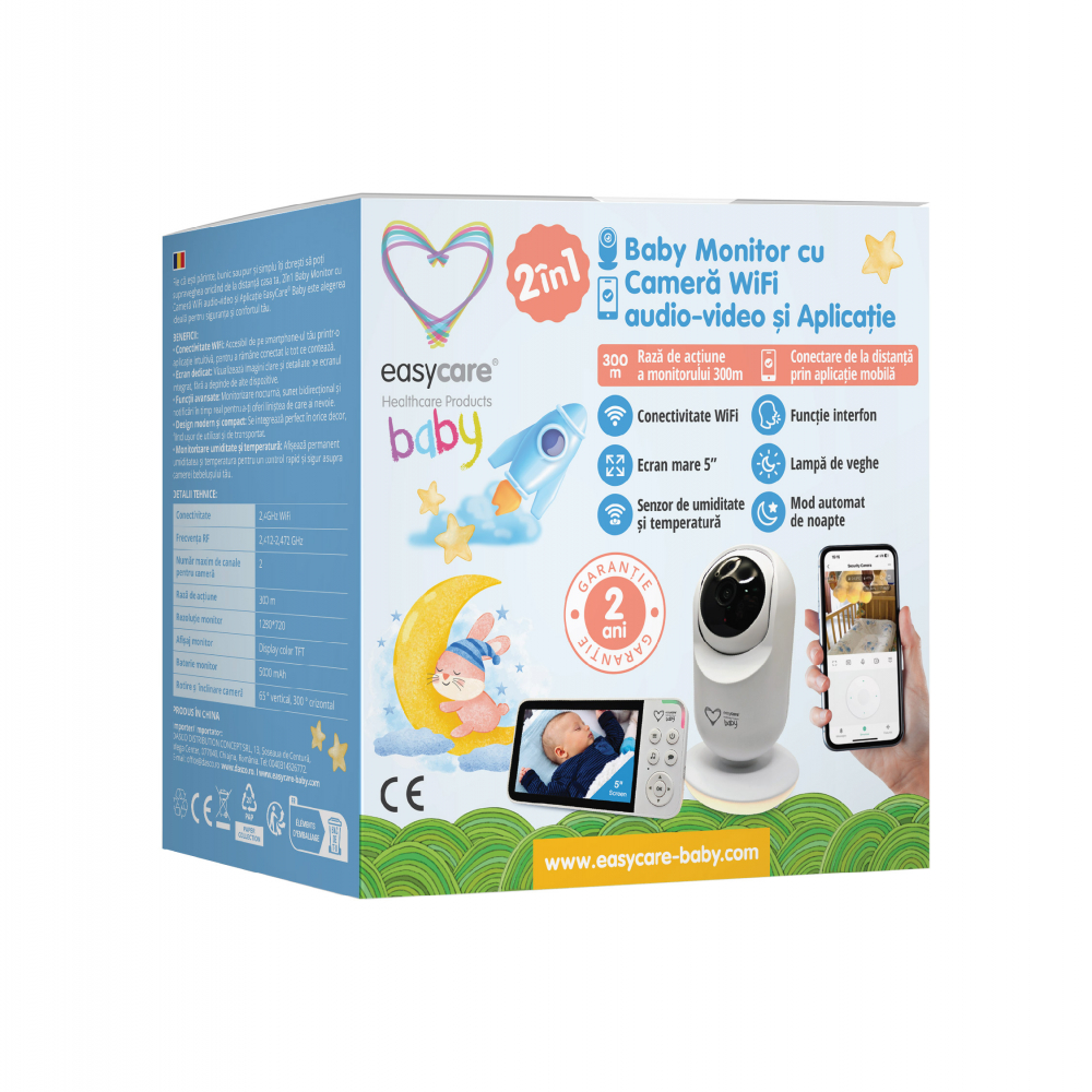 Baby Monitor WiFi Easycare | Supraveghere 2in1 - imagine 8