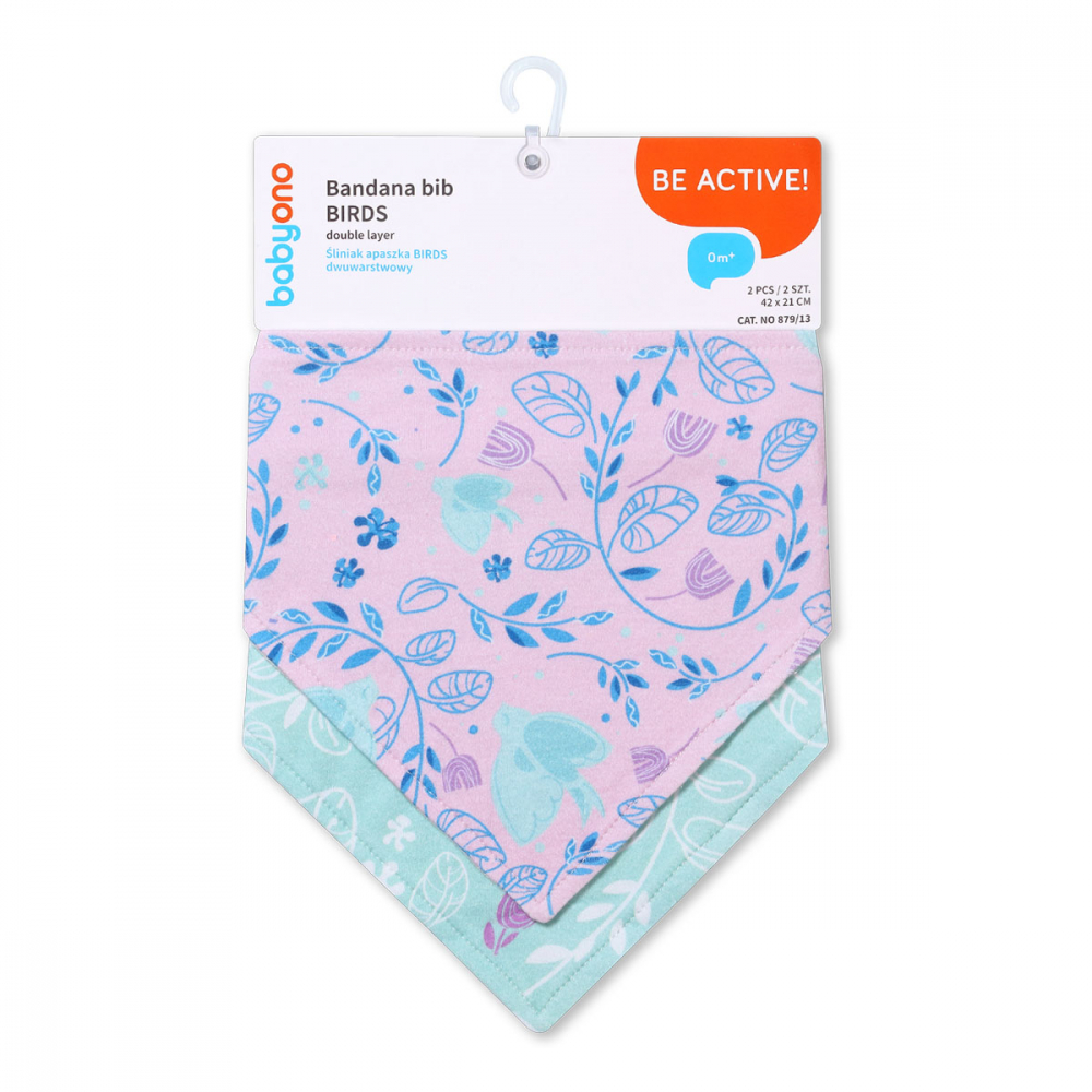 Set 2 Bavete Bandana Babyono Păsări - imagine 5