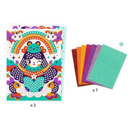 Set Mozaic Djeco Fokeshis - Joc Creativ - imagine 5