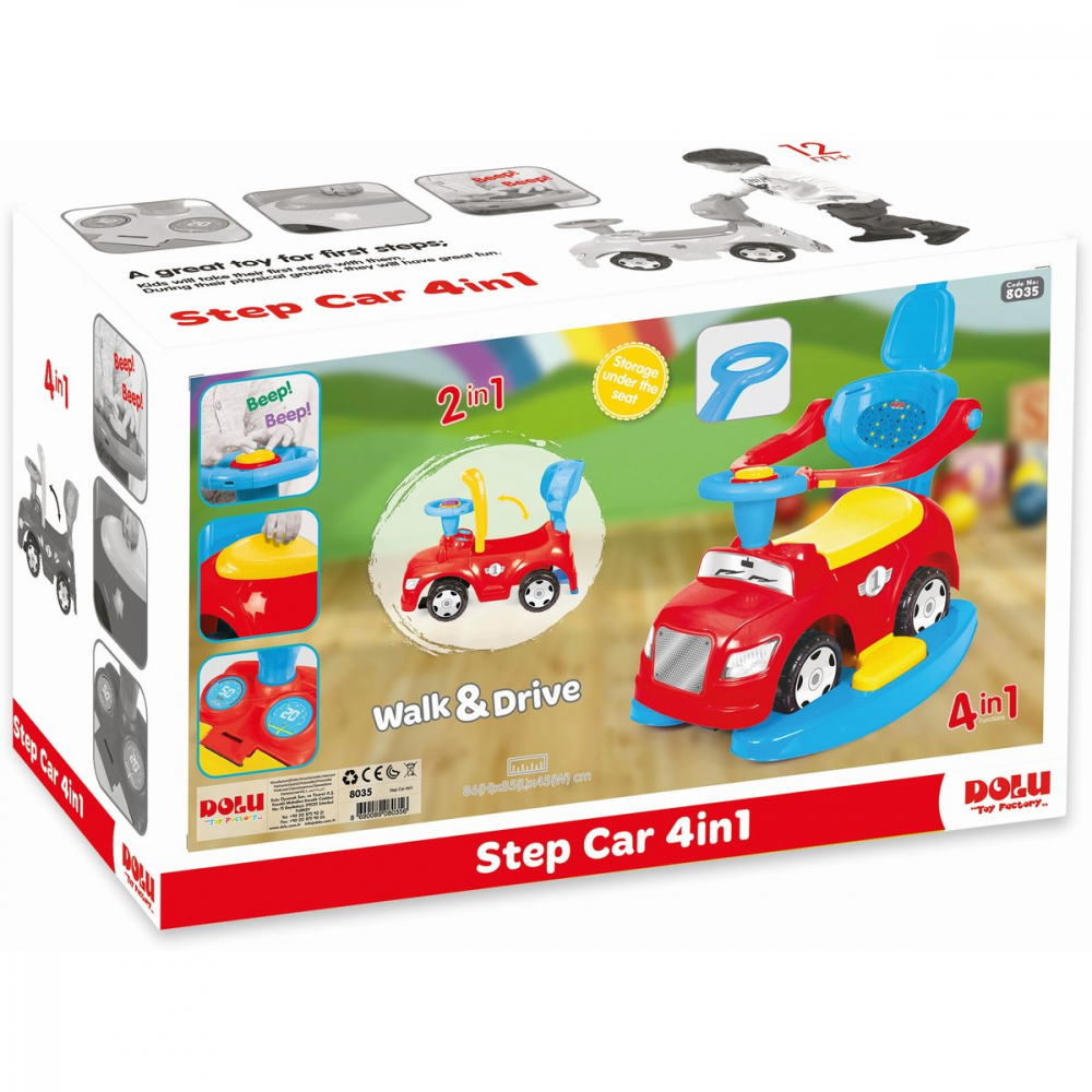 Mașinuță Dolu Step Car 4 în 1 cu Mâner Părinți - imagine 2