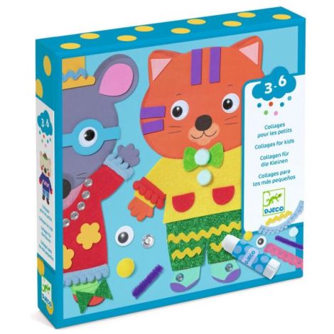 Colaje Micii prieteni Djeco | Joc creativ 3-6 ani