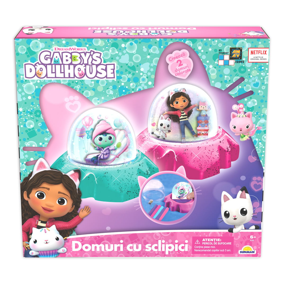 Set creatie Gabby's Dollhouse Globuri cu sclipici